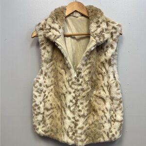 🚨CLEARANCE 0124-123 Giacca Gallery Company Mob Wife Faux Fur Vest